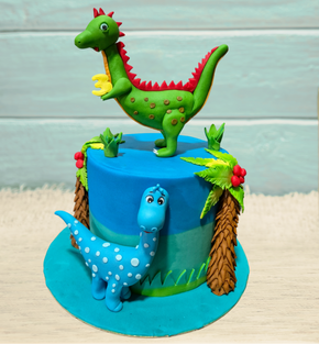 Dinosaur Theme Cake