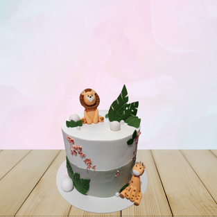 Jungle Theme - Leafy Roars Cake