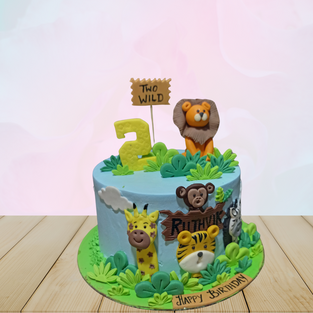 Jungle Theme - Tiny Roars Cake