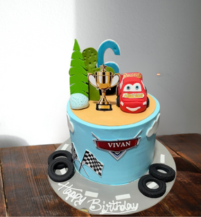 Car Theme McQueen's Speed Cake